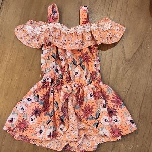 Little Lass,3T, Pink Floral Romper